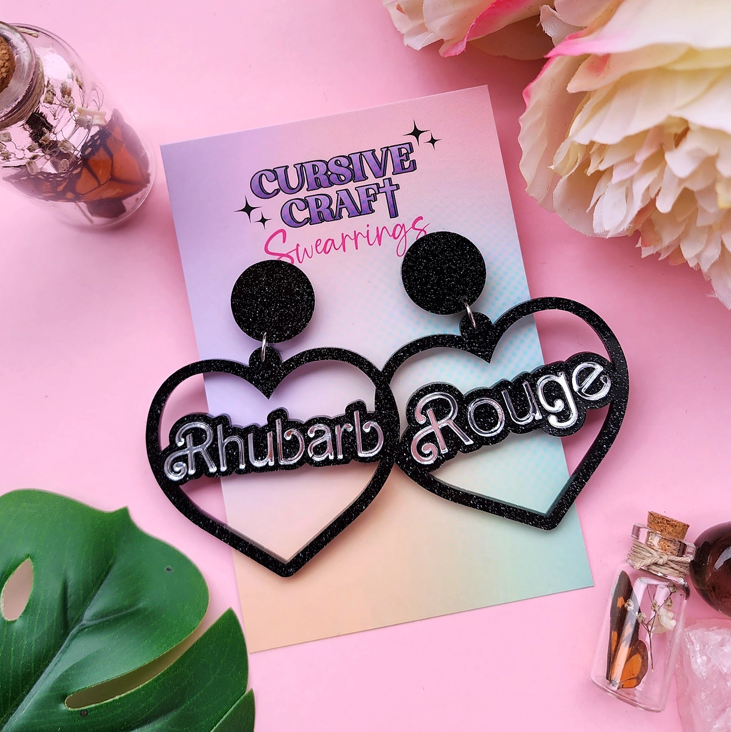 Heart Shaped Name Earrings