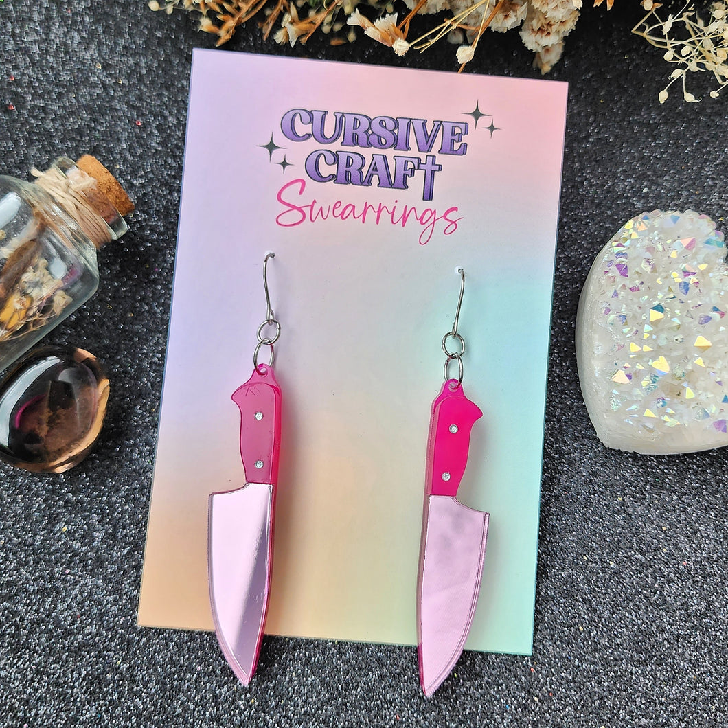 Stabby Earrings - Pink