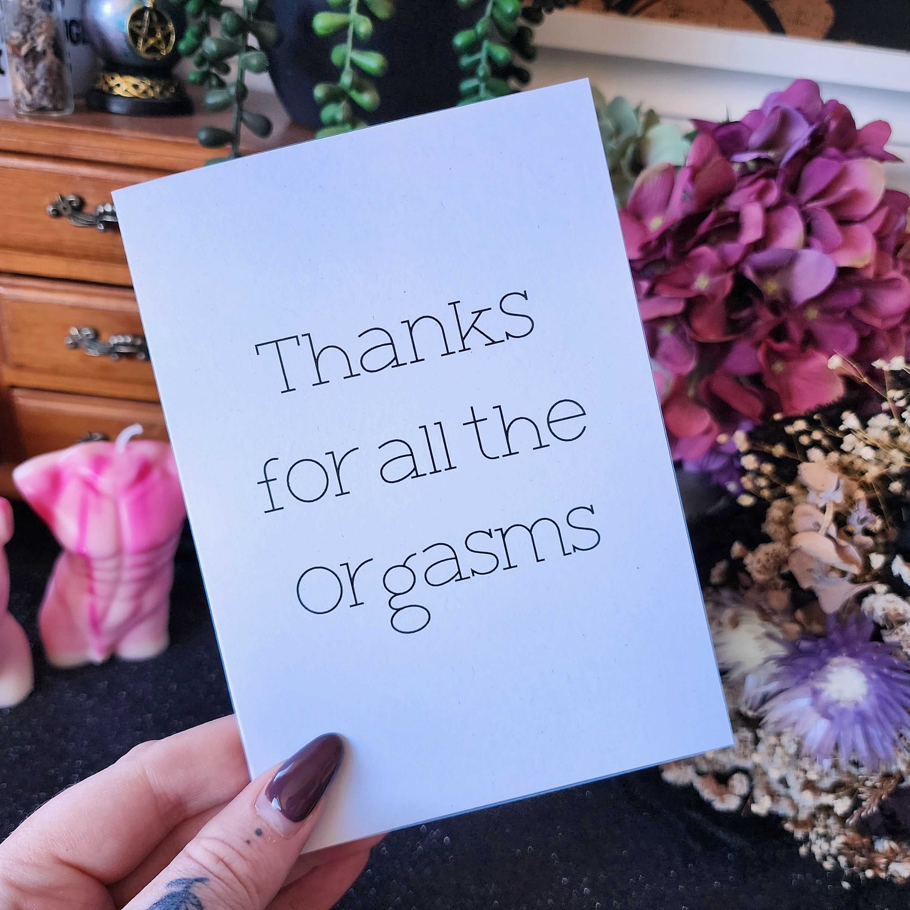 Thanks for all the orgasms - Cursive Craft 