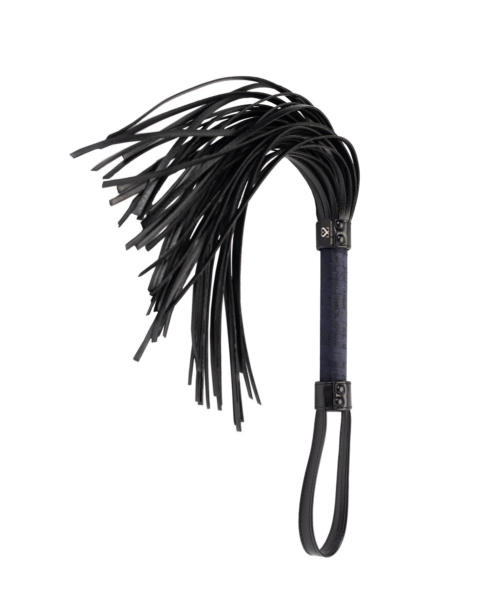 Bound Luxury Flogger - Midnight Blue