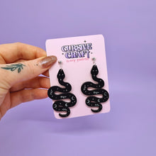 Load image into Gallery viewer, Serpent Earrings - Cursive Craft 
