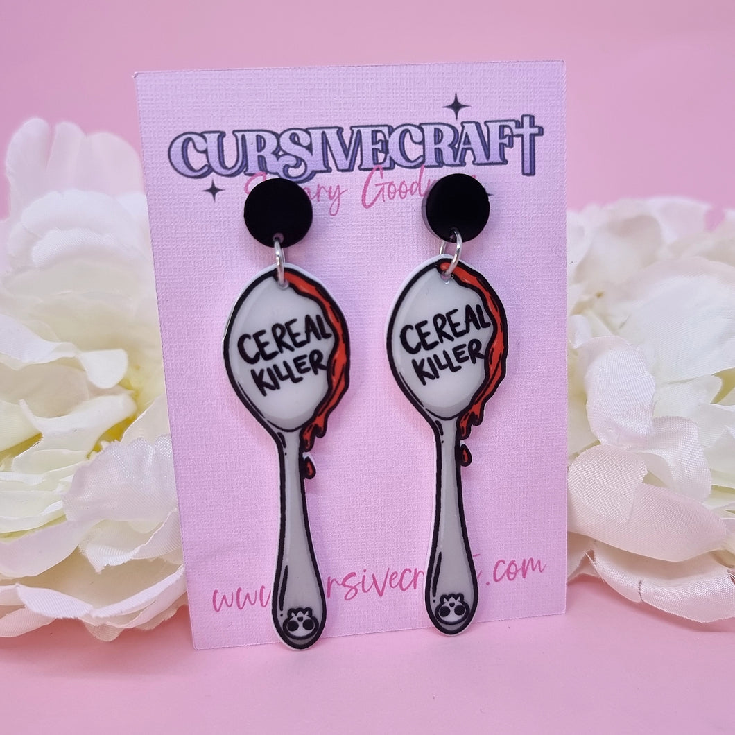 Cereal Killer Earrings - Cursive Craft 