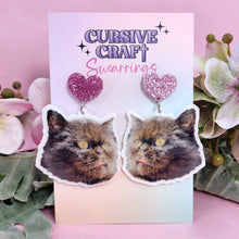 Load image into Gallery viewer, Custom Photo Earrings - Cursive Craft 
