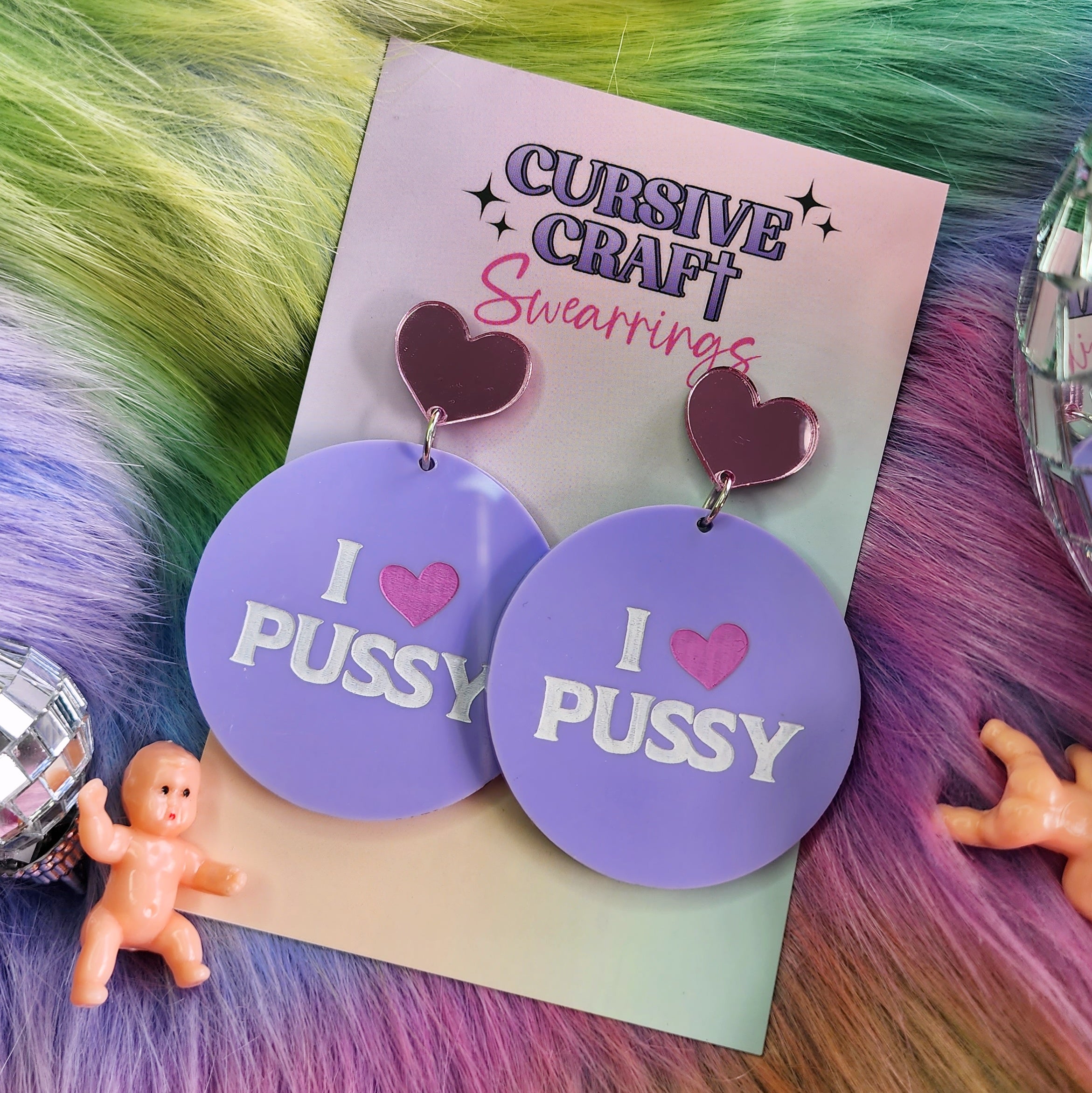 I Heart Pussy - Cursive Craft 