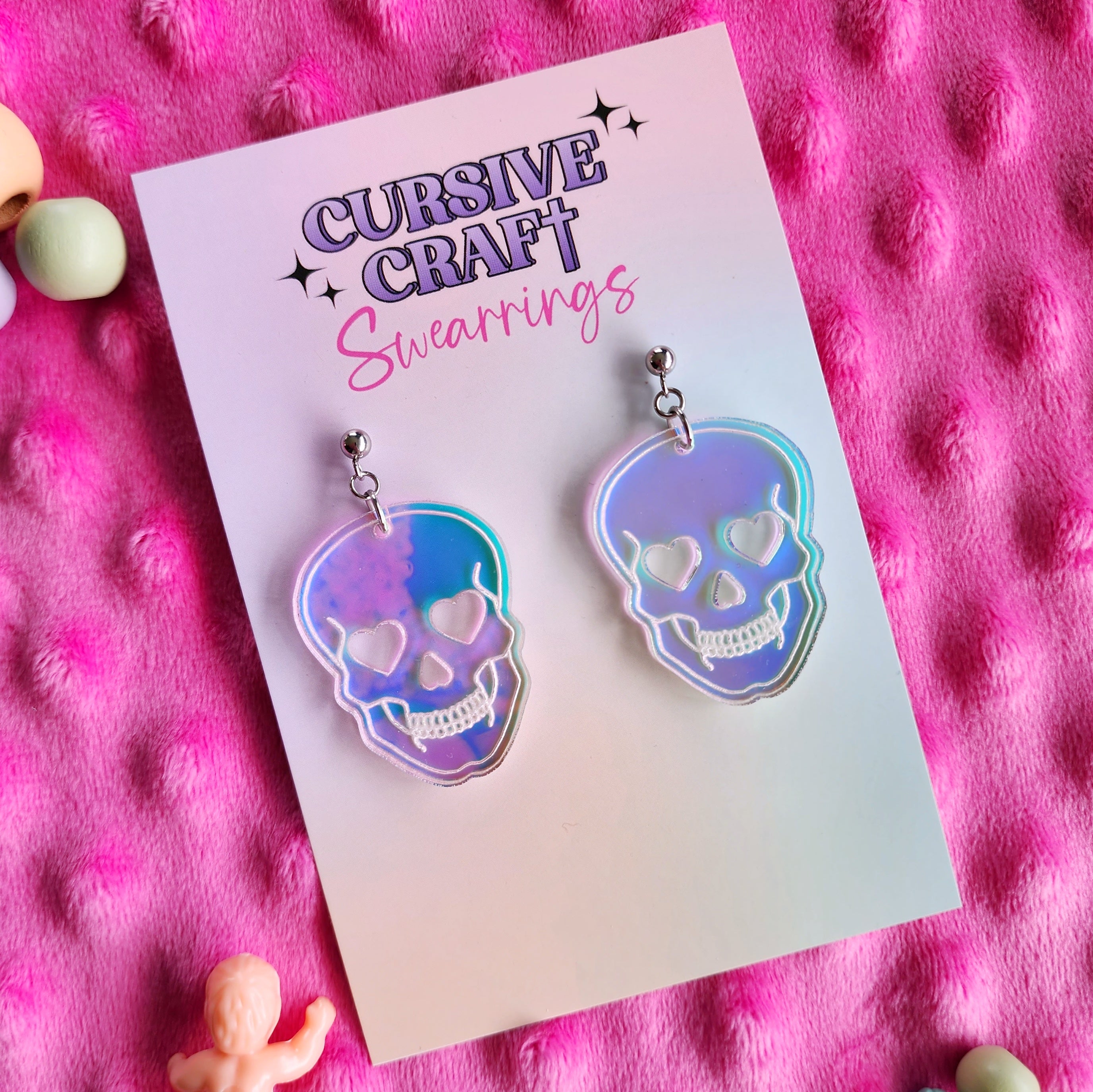 Iridescent Skulls - Cursive Craft 