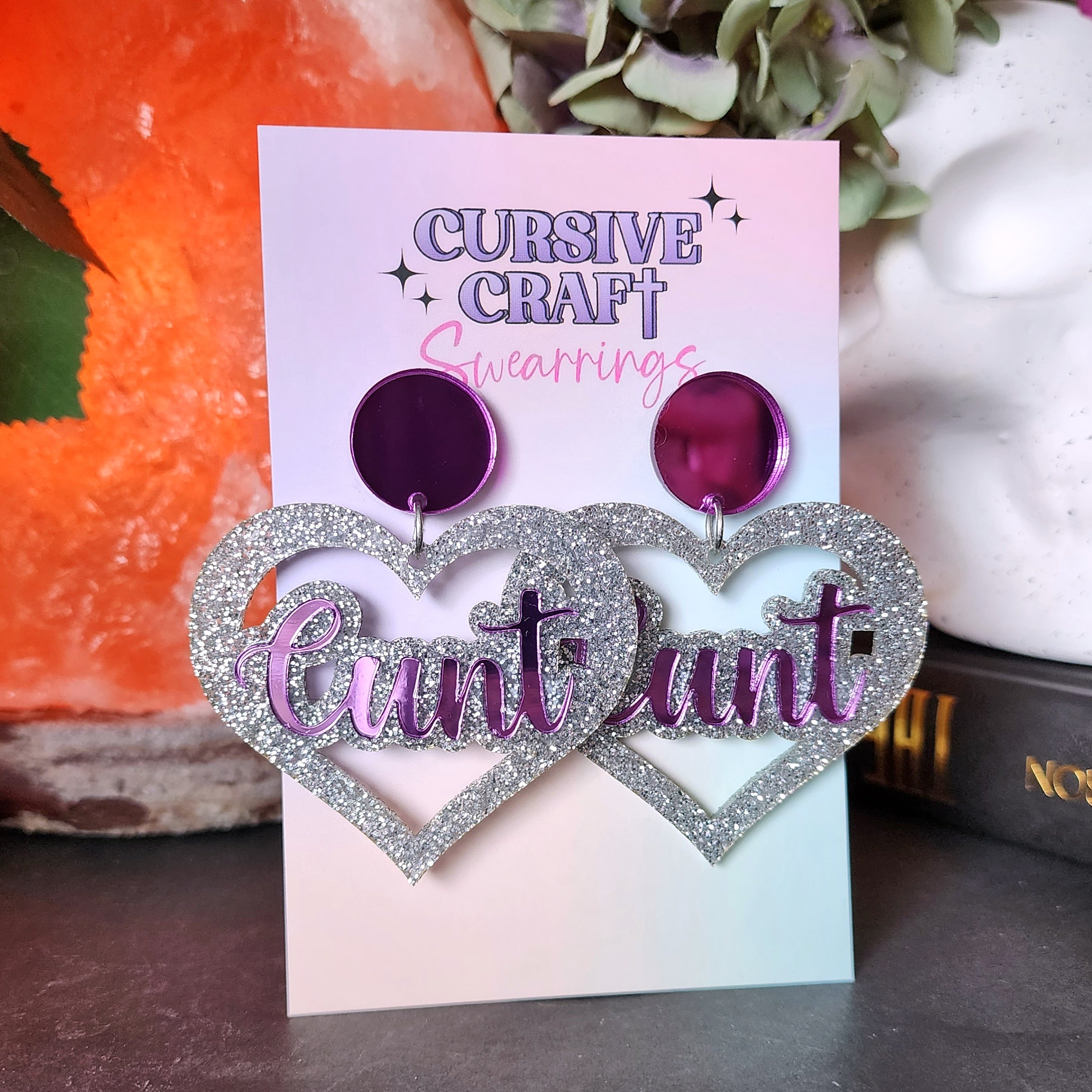 Cunt Swearrings - Cursive Craft 