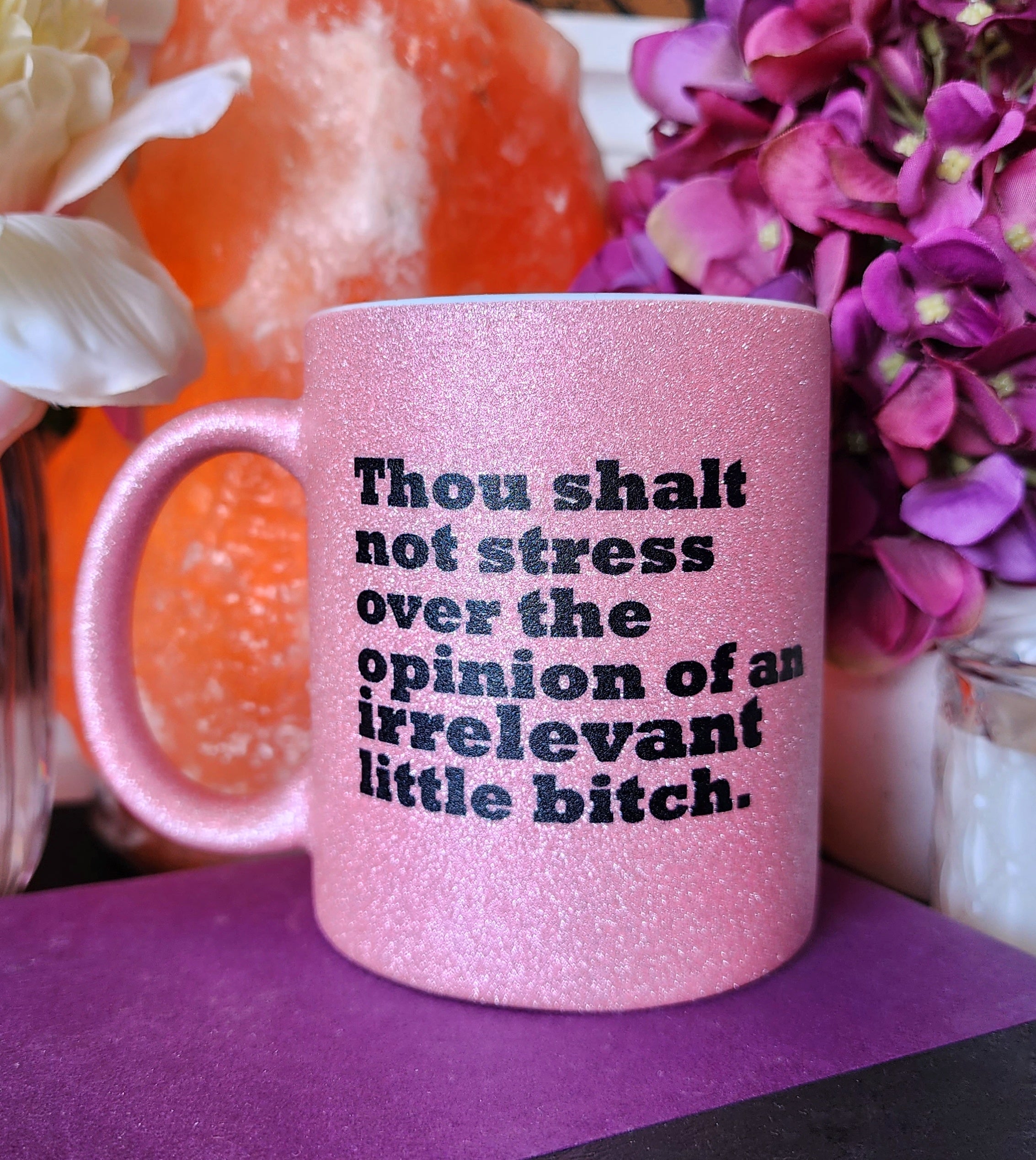 Thou shalt not stress over the opinion of an irrelevant little bitch - Cursive Craft 