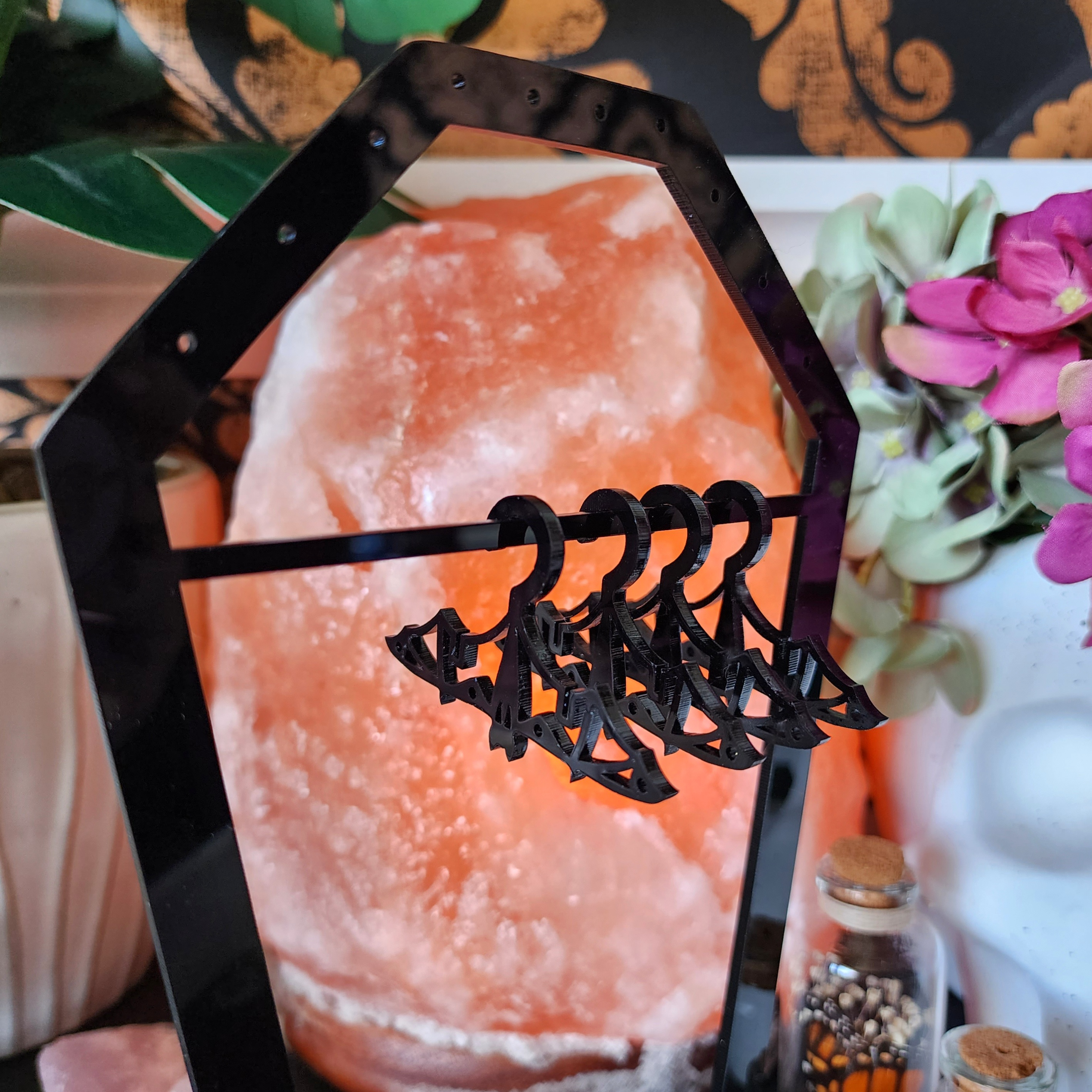 Spooky Coffin Earring Display - Cursive Craft 